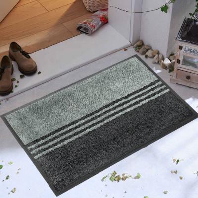 China Waterproof Indoor Outdoor Entrance Mats Entryway Floor Mat Washable Heavy Duty Rubber Backing Mat for sale