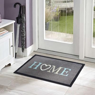 China Wonder Gray Home Washable Entry Way Anti-Slip Custom Door Mat Floor Runner for sale