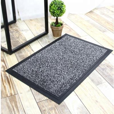 China Custom Cut Pile Entrance Waterproof Dustproof Anti-Slip Wear Resistant Custom Door Mat for sale