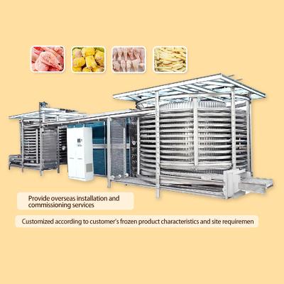 China Industrial Frozen Food Machine Best Price And Economical Single Spiral Freezing Machine Fish Small IQF Freezer for sale