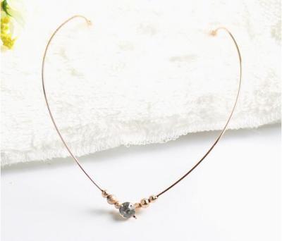 China WIIPU Alloy Bridal Head Jewelry Teardrop Hair Clip Hanging Back Chain Headpiece Hair Accessory for sale