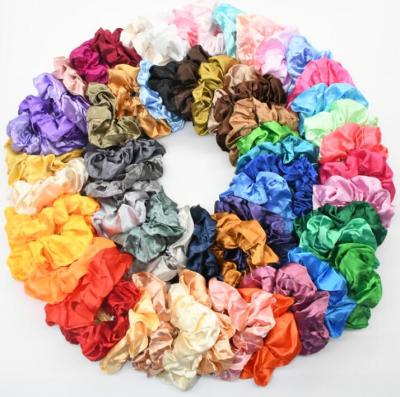 China Fashion Wiipu Rubber Hair Ties Ponytail Holder Elastic Girs Hair Bands Satin Scrunchie Women Hair Accessories for sale