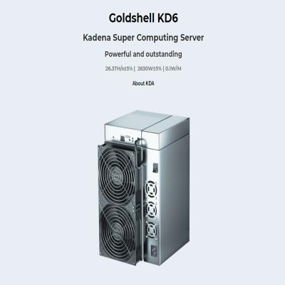 Cina GOLDSHELL KD6 che ESTRAE IL MINATORE Goldshell Asic Miner di ALGORITMO 26.3T 2630W KDA di KADENA in vendita