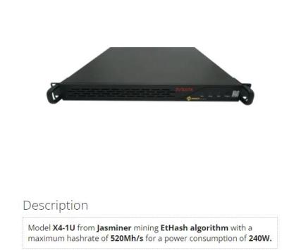 China 240W Ethash Asic Mining Machines for sale