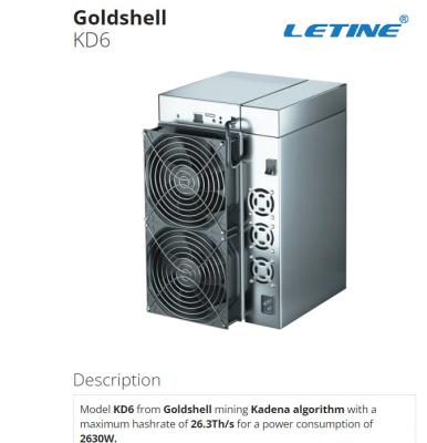 China Mineiro 2630W de KD6 26.3Th Goldshell Asic para minar a moeda de Kadena à venda