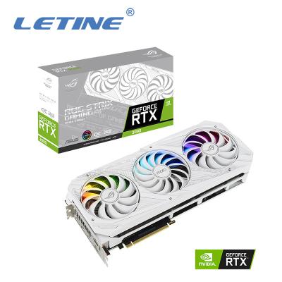 China High Hashrate ROG-STRIX-RTX3090-O24G-WHITE graphics card with 24GB GDDR6X 1890 MHz support overclock for sale