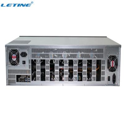 China Metallic 8GPU Mining Rig Frame With CMP 170HX 90HX AMD BC-160 3060 GPU Crypto Miner for sale