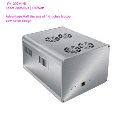 China YM-200MINI 200MH 180Watt Low noise design ETH ETC blockchain Miner for sale