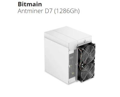 중국 앤트미네르 D7 1286Gh BTC Asic 광부 X11 알고리즘 하시라테 1.286Th/S 3148W 판매용