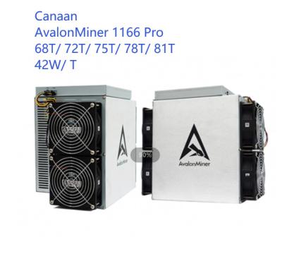 China De Mijnwerker Canaan Avalon 1166 Pro68t 72T 75T 78T 81T 42W van de Bitcoin Tweede Hand per T Te koop