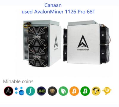 China 1126 Pro Used Avalon Miner 68Th/S 50W/T SHA 256 Algo For Mining Bitcon for sale