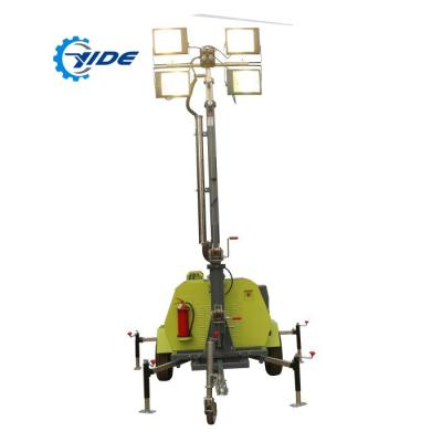 China Sports Stadiums 9M Diesel Generator Mobile Light Tower 1000W*4 for sale