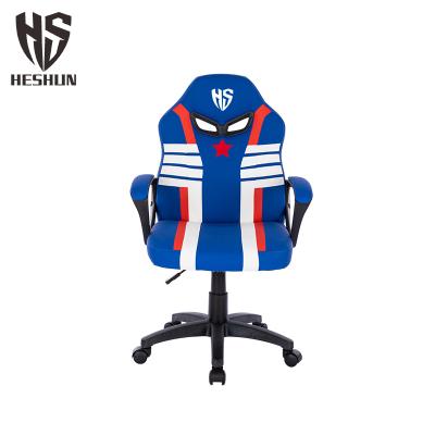 China Factory Custom Logo White Blue Red Ergonomic PU Kids Office Chair Leather Swivel Adjustable (Height) Packing Game Chair Kids for sale