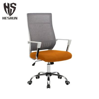 China (Size) Gray High-Back Ergonomic Office Reception Chair Adjustable Modern Cheap Staff Arched Mesh Chair for sale