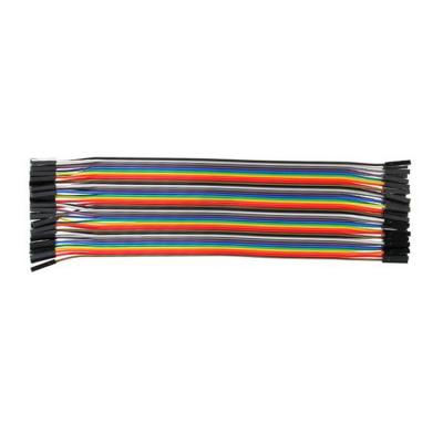 China 40pin 10cm Aerial Female To Dupont Jumper Wire Rainbow Cable For Female Breadboard for sale