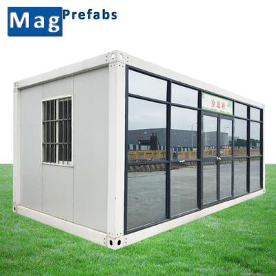 China Modern Prefab Container Van Gate Sentry Security Guard House With Access Control System for sale