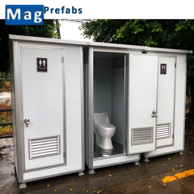 China Industrial cheap outdoor movable public portable sandwich panel toilet cubicle for rental for sale