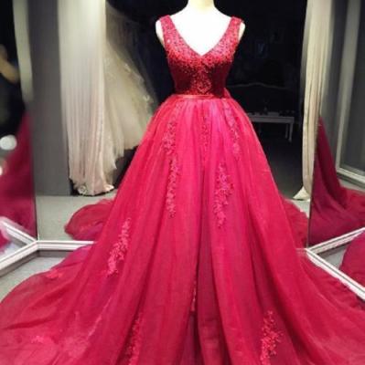 China NE146 Breathable V Neck Tulle Wine Red Lace Long Dress Custom Made Soiree A Line Wedding Dresses Wedding Gowns 2022 for sale