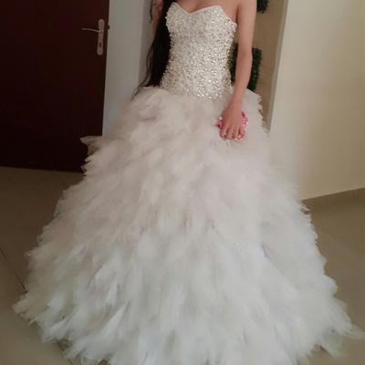 China Breathable 2022 NE147 Vestido De Noiva Luxury Ball Gown Wedding Dresses Sweetheart Beaded Lace Up Bridal Gowns for sale