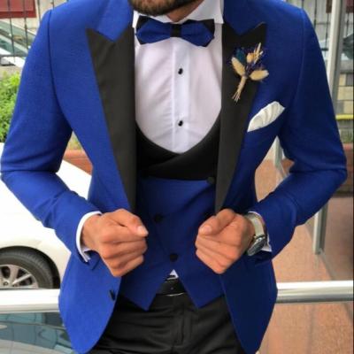 China HD186 Breathable Slim Men Suits For Wedding 3 Pcs Constume Homme Prom Party Suits Marriage Elegant Mens Suits (Jacket+Vest+Pants) for sale