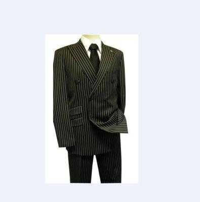 China AL04 Men's Breathable Wedding (Jacket+Pants) Suits Black Stripes Tuxedos for sale