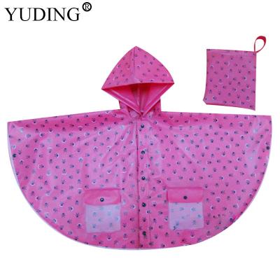 China 100% Fashion Raincoat Kids Rain Poncho Hooded Eva Full Printed Fashion Lovely Clear Plastic Kids Rain Poncho Kids Raincoat for sale