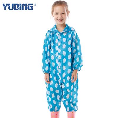 China 100% Waterproof Rainsuiti Overall For Kids Student Cartoon Girls Boys Rainproof Polyester Rainsuit Overall For Kids Children for sale