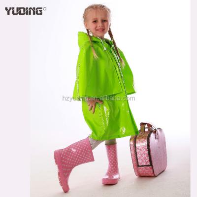 China Plastic Rain Wear Raincoat With Hood For Kids , Good Quality Raincoat For Kids for sale