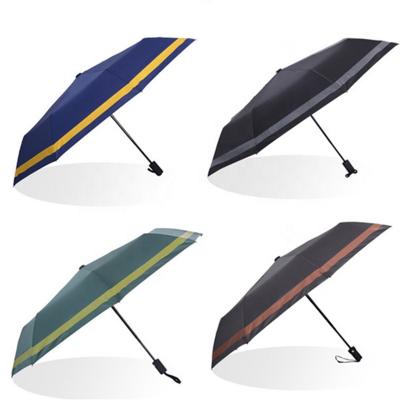 China High Quality Wholesale Colorful Multi Color Folding 3 Folding Windproof Fully Automatic Folding Parasols For Adult Rain Umbrella With Logo for sale