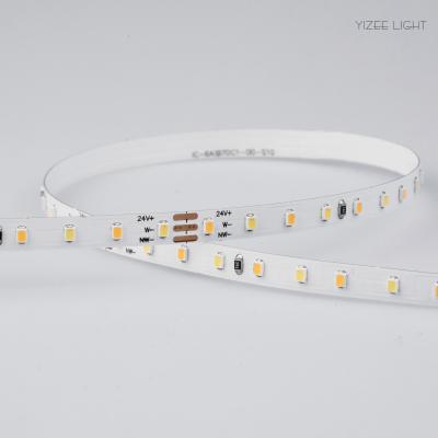 China 5mm 2700k CCT LED Strip Light 140LEDs/M 9.6W SMD2216 Commercial Led Strips for sale