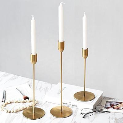 China Weddings Nodic Metal Gold Candlestick Candle Holder For Dining Table Wedding Party Home Decoration for sale