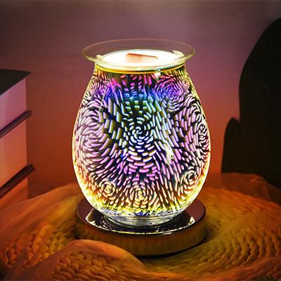 China Smell Cozy Candle Melt Electric Wickless Candle Lamp Essential Oil Warmer Diffusers for sale