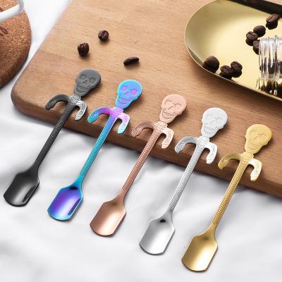 China Hot Sale Luxury Kitchen Decor Stainless Steel Cutlery Coffee Tea Stored Desktop Spoons for sale