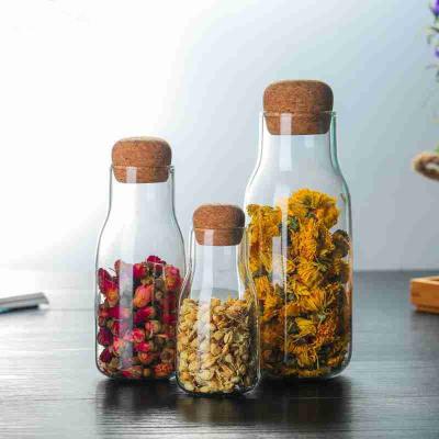 China New Viable Selling Transparent Kitchenware Borosilicate Glass Food Container Storage Jar for sale