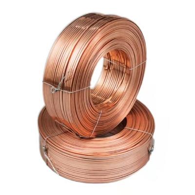 China Stitching wire for corrugated box Flat Copper Coated Cardboard Box Stitching Wire Copper Coated Flat Stitching Wire For Box for sale