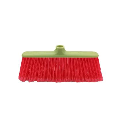 China Indoor Cleaning Low Price Practical Light Weight Red Indoor Household Cleaning Equipment Soft Plastic Broom Brush Head for sale