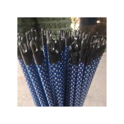 China Viable Wholesale High Quality Colorful Flowers PVC Coated Wooden Broom Wooden Handle for sale