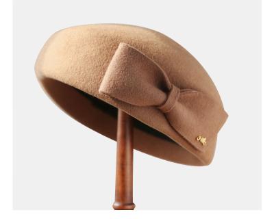 China New autumn and winter fashion top hat newsboy hat fashion painter hat female Korean wool beret for sale