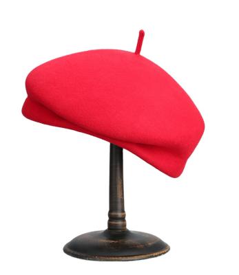 China European and American fashion woolen female winter autumn new style beret new style wool lovely carry out design felt hat for sale