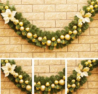 China Popular Christmas Gift 2.7M Artificial Christmas Wreaths Braids Simple Wreath Christmas Door Wreath Decoration for sale