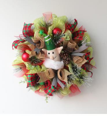 China Outdoor Garland Front Door Wreath Home Christmas Decoration Popular Christmas Flower Gift for Front Door for sale