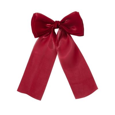 China Fashion Korean version of the new ribbon bow hairpin, long wire coil luminous hair clip for sale