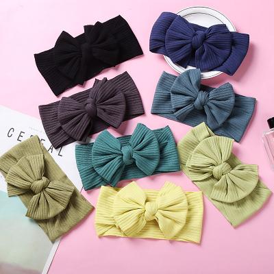 China Cute Nylon Polyester Polyester Material Hair Bow Fashion Baby Hair Bows Girls Accessories Headband Hair Band for sale