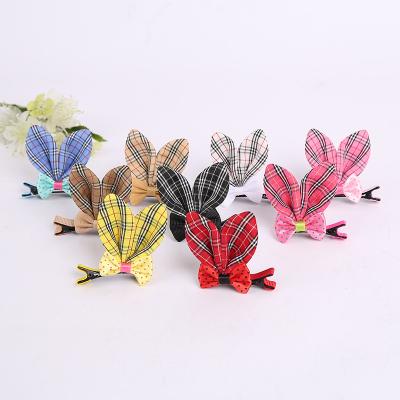 China Smart Casual New Children's Cloth Hairpins Rabbit Ears Hairpins Cute Babies Hair Accessories for sale