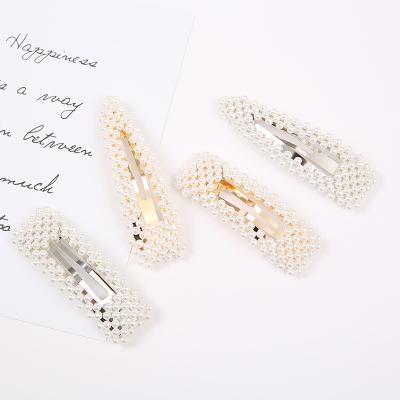 China Hair Band Accessories Fashion Pearl Hair Clips Soft BB Hair Clips Women Hair Accessories for sale