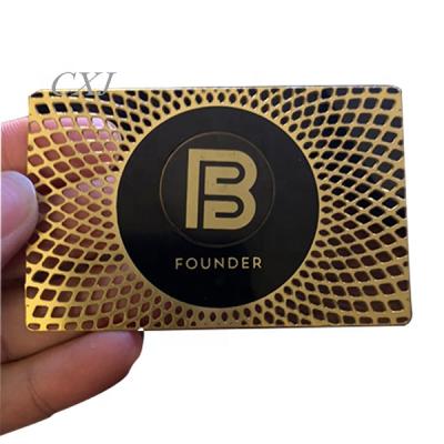 China Smart NFC Shinny NFC Card Gold Customized Metal NFC Metal Business Card NFC Hot Sale for sale