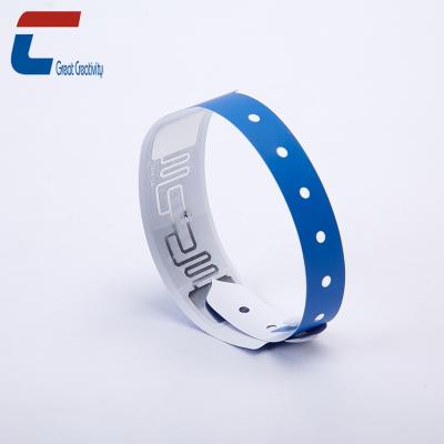 China Customized festival printed rfid contactless gas tracking disposable soft plastic wristbands for sale