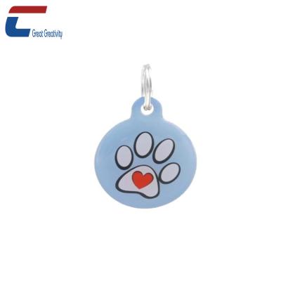 China 13.56mhz Smart Coated Paper NFC Tap URL QR Code Printing Pet ID Tag Epoxy nfc Dog Tag for sale