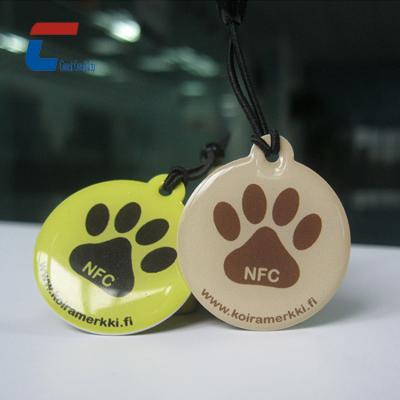 China Stylish Free Samples QR Code Dog ID Epoxy Waterproof Nfc Tag for sale