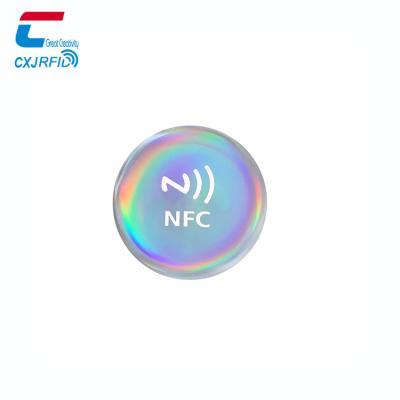 China Waterproof / Anti-metal 13.56MHz NFC Sticker Waterproof Epoxy Pop Tag For Social Media Share for sale